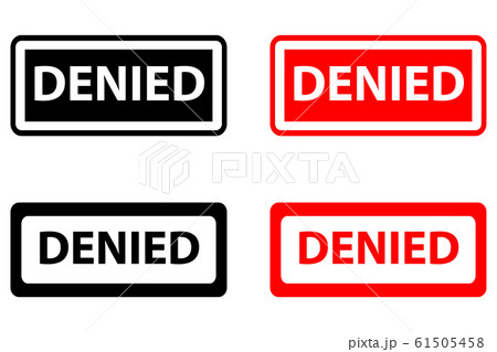 Denied rubber stamp 61505458