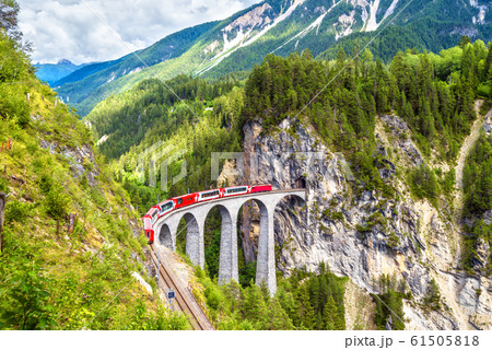 Landwasser Viaduct in summer, Filisur, 61505818