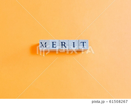 meritの文字ブロック 61508267