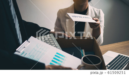 Female manager submits a resignation letter or 61509251