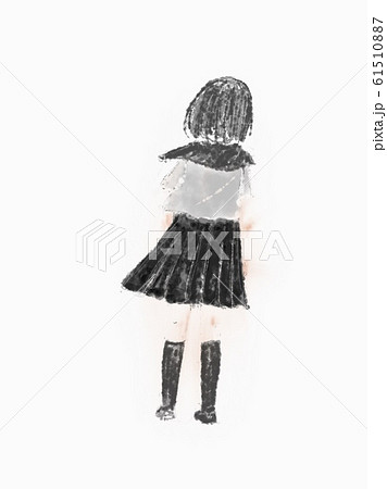 Student Girl Back View Illustration Stock Illustration Student Girl Back View Illustration Stock Illustration