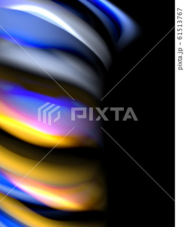 Silk smooth lines on black, liquid fluid color waves. Vector Illustration Silk smooth lines on black, liquid fluid color waves. Vector Illustration 61513767