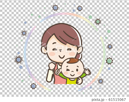 ウイルスをガードする親子 61515067