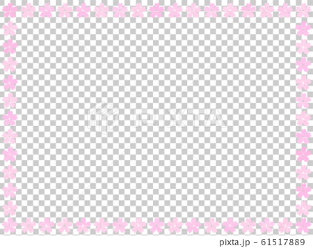 桜の花の寄せ書きフレーム お祝いメッセージカードのイラスト素材 [61517889] - PIXTA