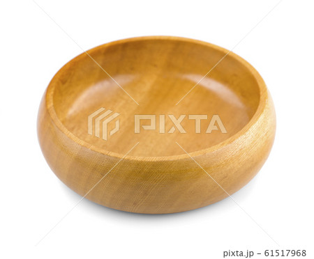 Wooden bowl an isolated on white background Wooden bowl an isolated on white background 61517968