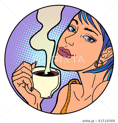 Woman with a cup of morning coffee or tea 61519366