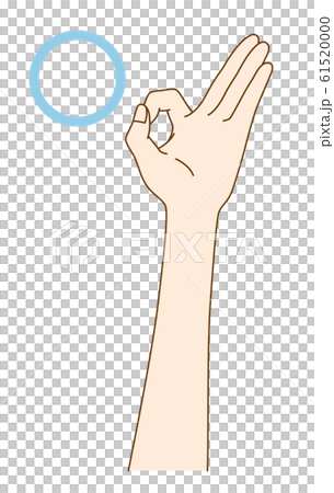 Hand of woman doing OK sign 61520000