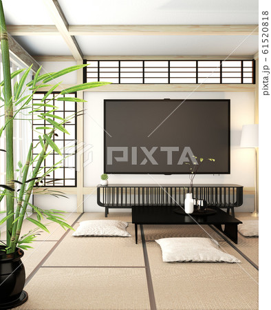 Mock up Tv room, smart tv on wall zen room very Mock up Tv room, smart tv on wall zen room very 61520818