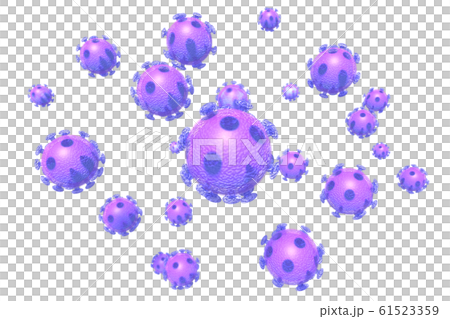 冠狀病毒插圖透明材料（計算機圖形） 61523359