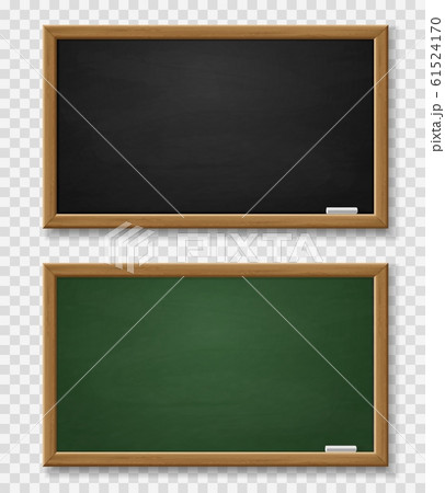 Blackboard. Realistic green and black chalkboard with wooden frame and chalk, blackboards template for school or restaurant 3d vector set Blackboard. Realistic green and black chalkboard with wooden frame and chalk, blackboards template for school or restaurant 3d vector set 61524170