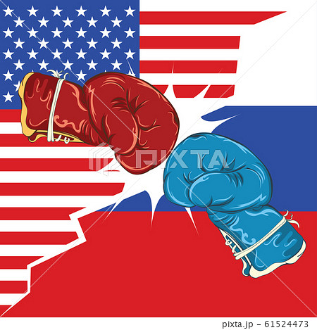 USA Russia trade war boxing gloves 61524473