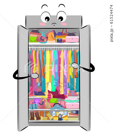 Mascot Closet Full Clutter Illustration 61524474