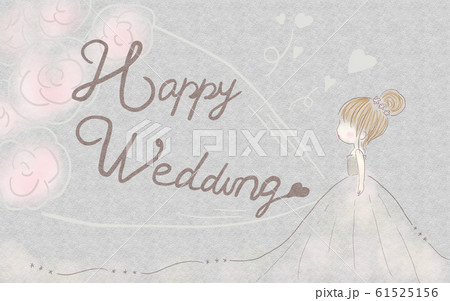 結婚式のメッセージカードのイラスト素材