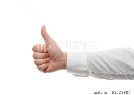 Man hands, good or like gesture isolated on white Man hands, good or like gesture isolated on white 61525806