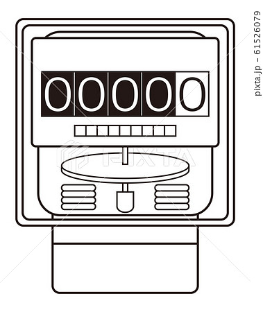 電気メーター イラスト ベクター	 61526079