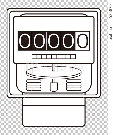 電気メーター イラスト ベクター	 61526079