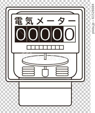 電気メーター イラスト ベクター	 61526084