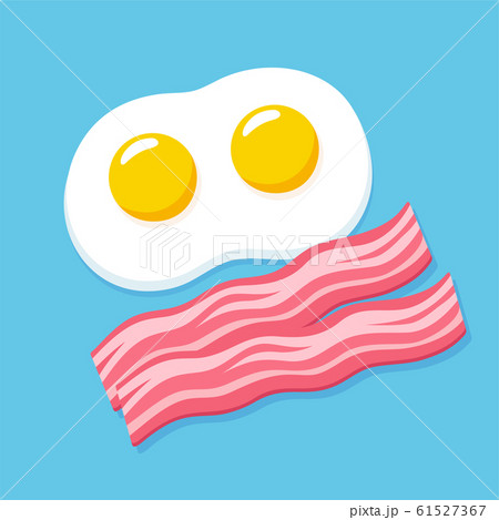 Fried eggs and bacon 61527367