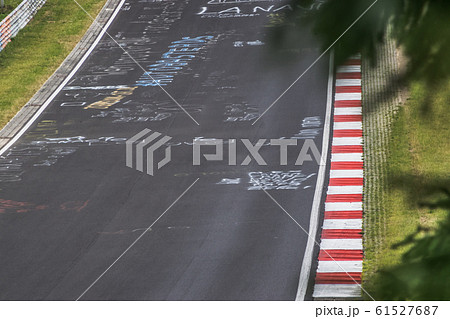 Realistic european race track, germany, frontal view 61527687