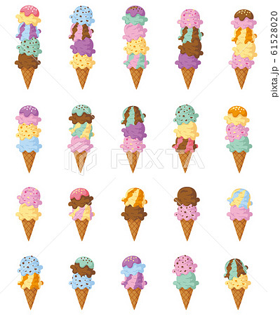 アイスクリームアイコンのイラスト素材