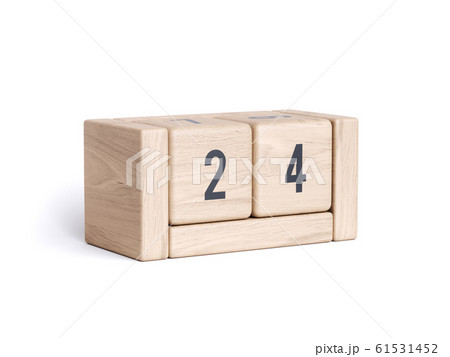 Wood block cube date day calendar Wood block cube date day calendar 61531452