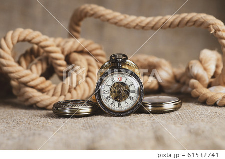 Vintage style shot. Antique clock. 61532741