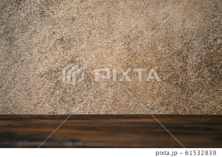 Textured wooden board. Brown background. 61532839