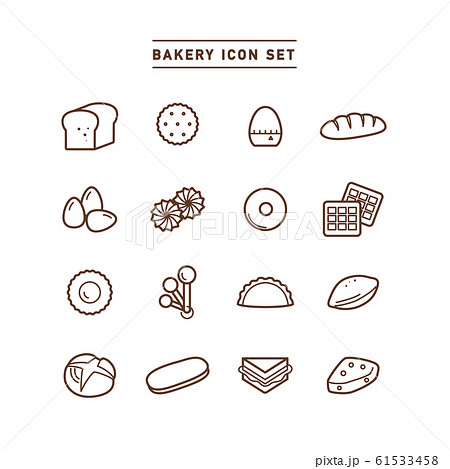 Bakery Icon Setのイラスト素材