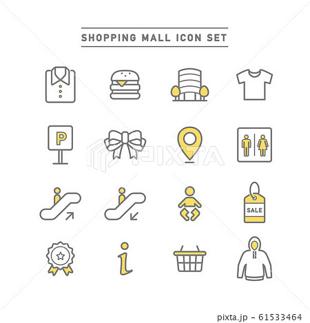 SHOPPING MALL ICON SET 61533464