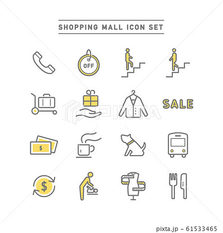 SHOPPING MALL ICON SET SHOPPING MALL ICON SET 61533465