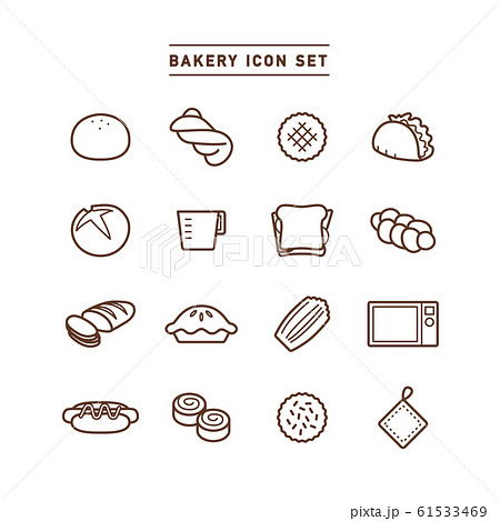 Bakery Icon Setのイラスト素材