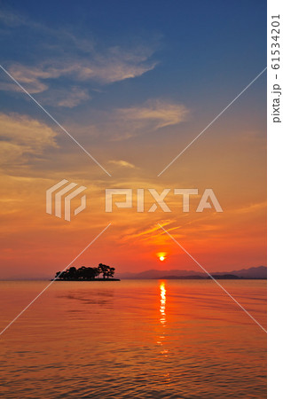 宍道湖の夕景 61534201