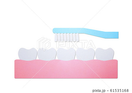 brushing teeth, toothbrush on tooth and gum brushing teeth, toothbrush on tooth and gum 61535168