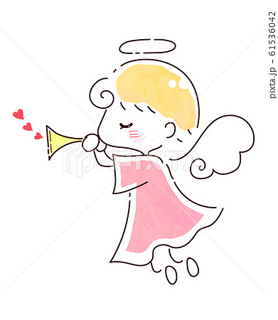 Illustration Of Angel Blowing Trumpet Stock Illustration