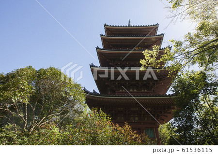 四国86番　真言宗　志度寺　五重塔-2 61536115