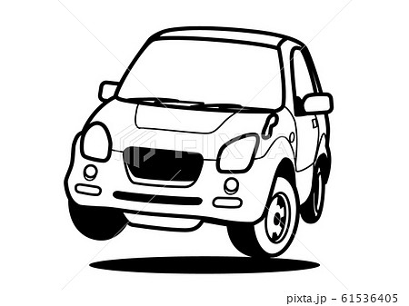 懐かしめ国産クロカン　ジャンプ 塗り絵風　自動車イラスト 61536405