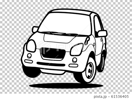 懐かしめ国産クロカン　ジャンプ 塗り絵風　自動車イラスト 61536405