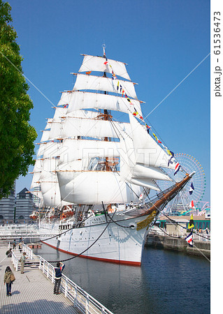 帆船日本丸　 総帆展帆・満船飾 61536473
