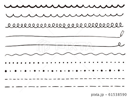 手描きのラインのセットのイラスト素材