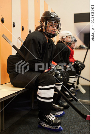 Female Hockey Team Before Match 61538931