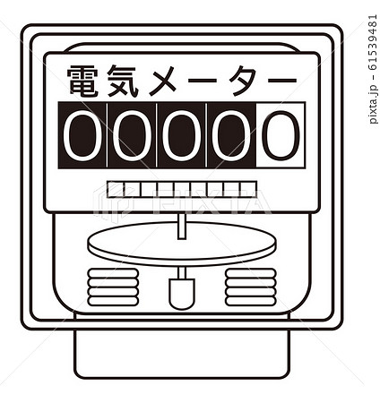 電気メーター アイコン イラスト ベクター 61539481