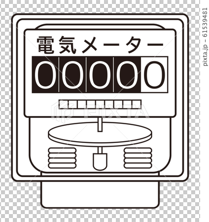 電気メーター アイコン イラスト ベクター 61539481