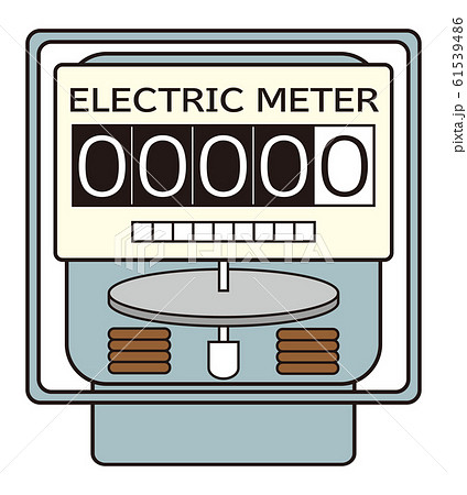 電気メーター アイコン イラスト ベクター 61539486