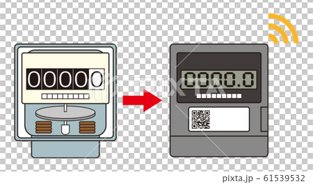 Electricity meter smart meter introduction icon illustration vector 61539532