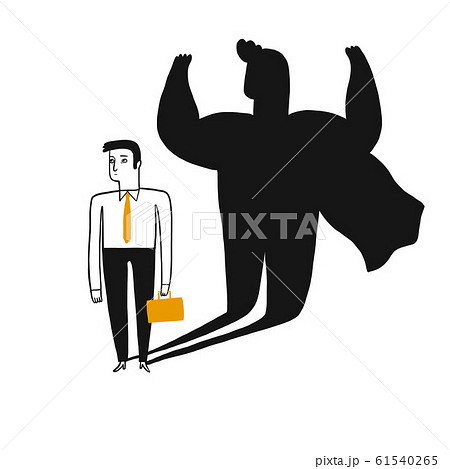 Concept illustration of a business man revealed as Concept illustration of a business man revealed as 61540265