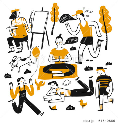 Collection of hand drawn. Collection of hand drawn. 61540886