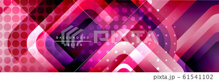 Round squares shapes composition geometric abstract background. Vector Illustration 61541102