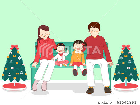 happy family having a Christmas together illustration 011 happy family having a Christmas together illustration 011 61541891