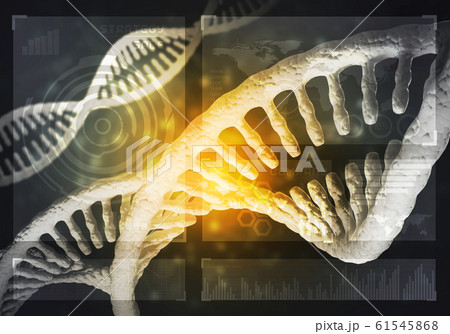 DNA molecules background 61545868