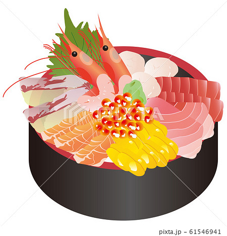 海鮮丼のイラスト素材 61546941 Pixta